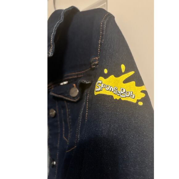 GUC Nickelodeon Members Only Youth Sponge Bob Squarepants Denim Jean Jacket Med - Picture 4 of 6